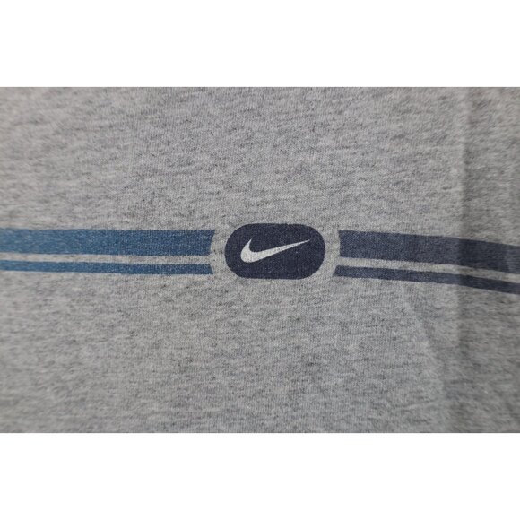 Vintage Y2K Nike Mens XL Distressed Travis Scott Mini Swoosh Striped T-Shirt - Picture 5 of 16